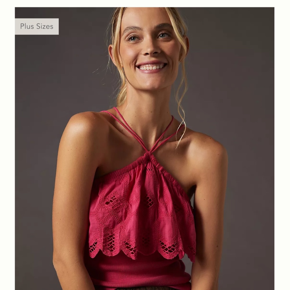 Anthropologie Ruffled Halter top